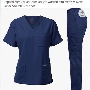 dagacci navy scrub set xs